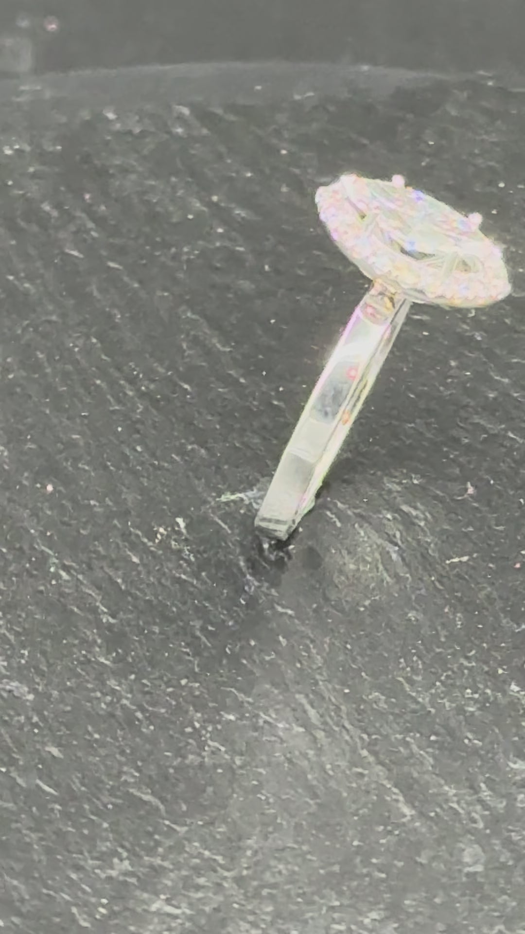 14K White Gold Lab Diamond Ring w/ Natural Diamond Accents-$2,760