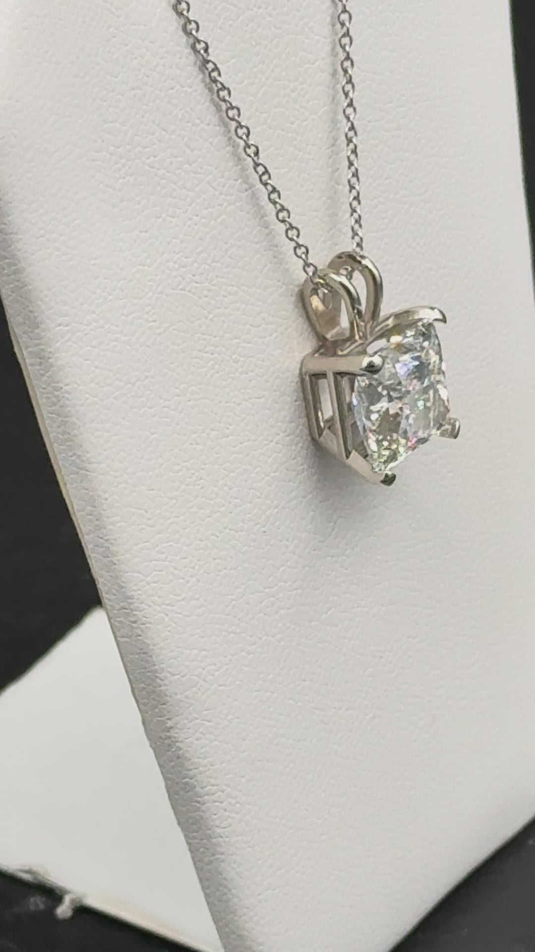 14k White Gold 4.14Ct Lab Diamond Necklace-$3,820